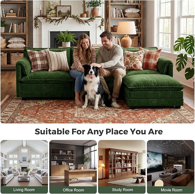 ELUCHANG Oversized 79" Modular Sectional Sofa, Comfy Cloud Couch