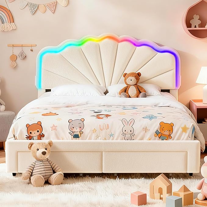White Upholstered Bed Children’s Bed
