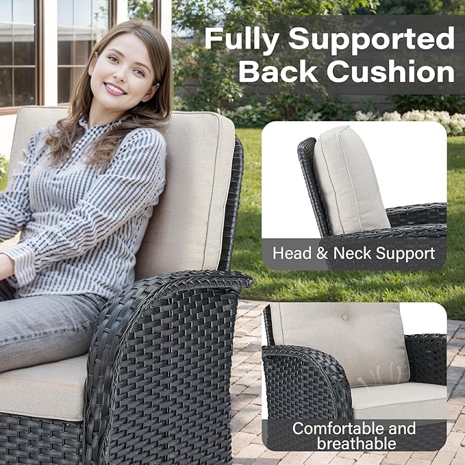 Belord 6 Pieces Wicker Patio Furniture Set
