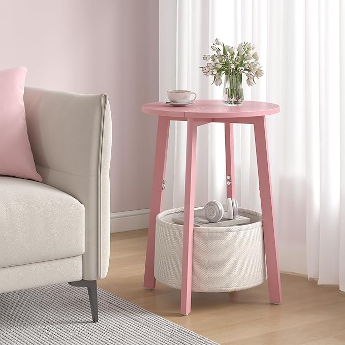 sthmec Small Round Side End Table
