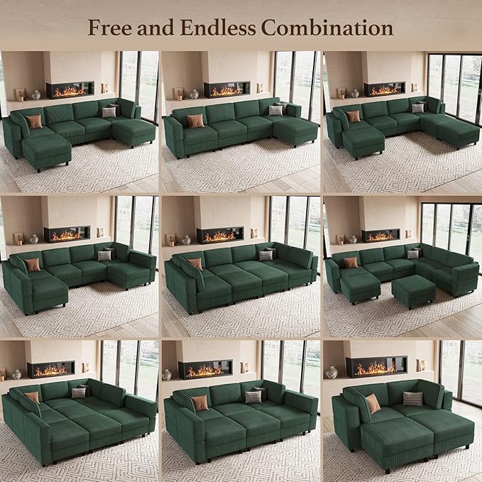 Belffin 114.2" 8 Seats Modular Sectional Sofa