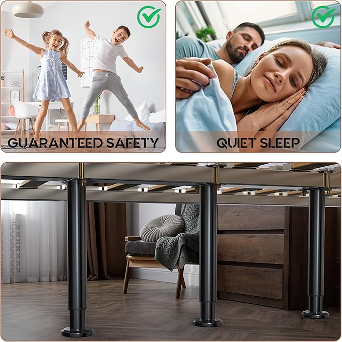 Adjustable Height Bed Frame Support Leg, Metal Bed Frame Support Legs