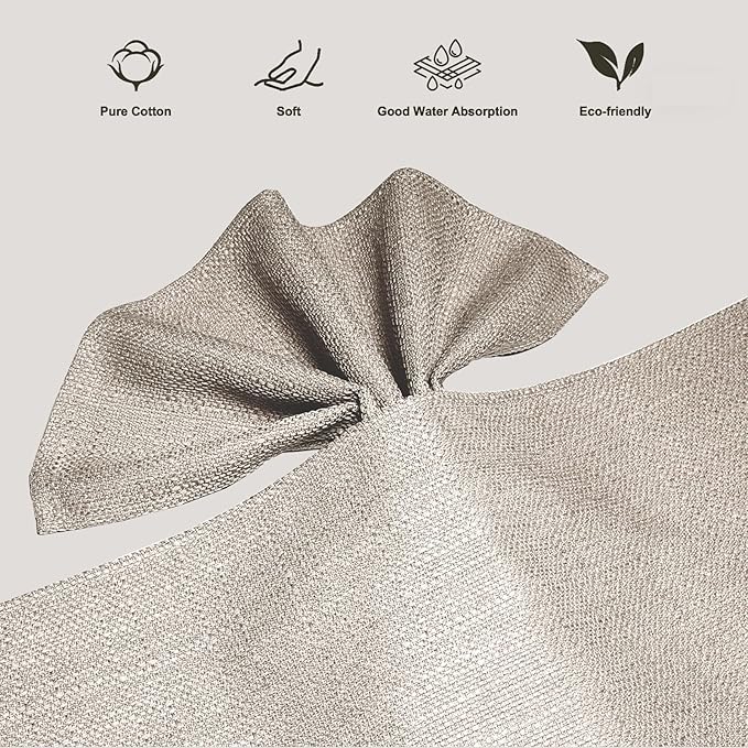 BALCONY & FALCON Cloth Napkins Set of 12 Washable Linen Napkins Absorbent