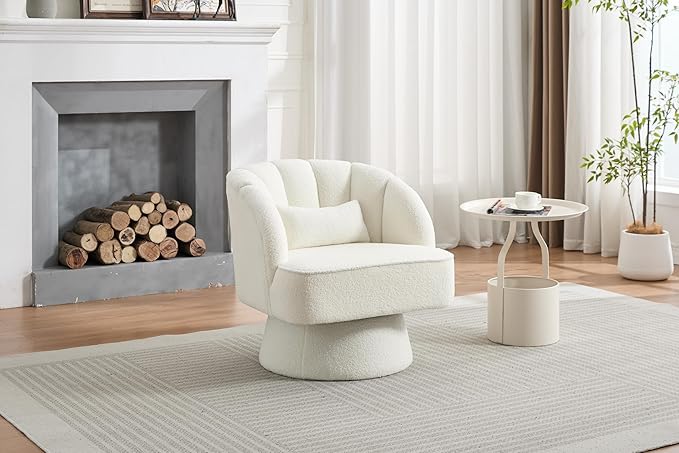 Garvee Ultra-Plush Swivel Accent Chair, 360° Barrel Lounge Chair