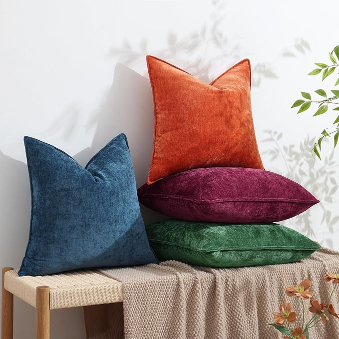 decorUhome Summer Couch Throw Pillow Covers 18x18 Set of 2, Decorative Soft
