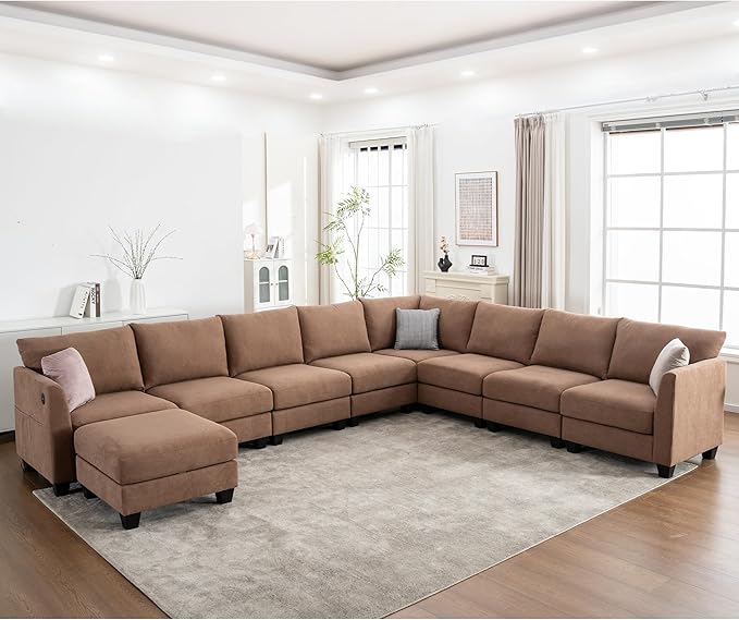 150.4" Large Sectional Couches for Living Room, 8 Seater L Shaped Modular