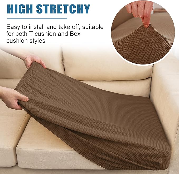 Water Repellent Single Seat Cushion Cover, Replacement Chair/Sofa Cushion