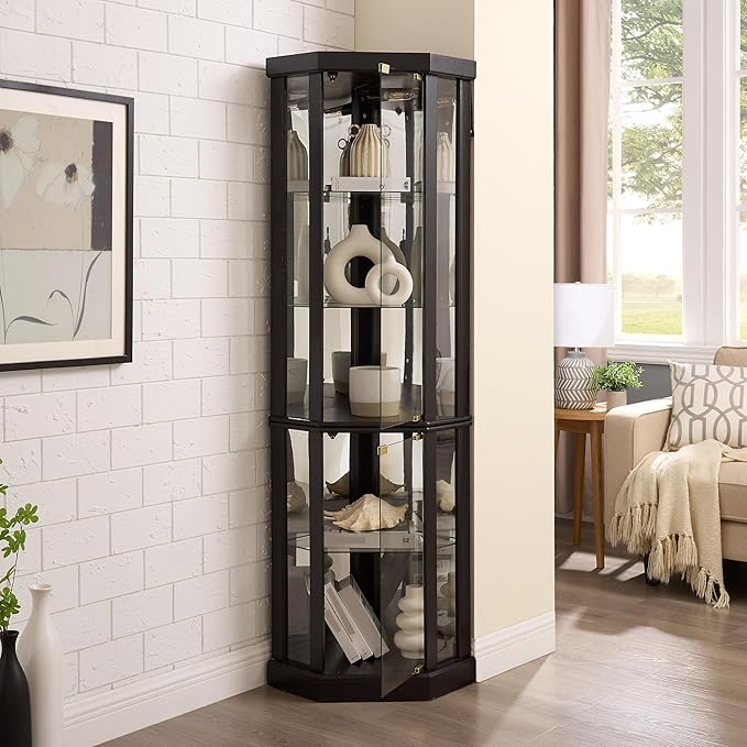 Glass Corner Display Cabinet