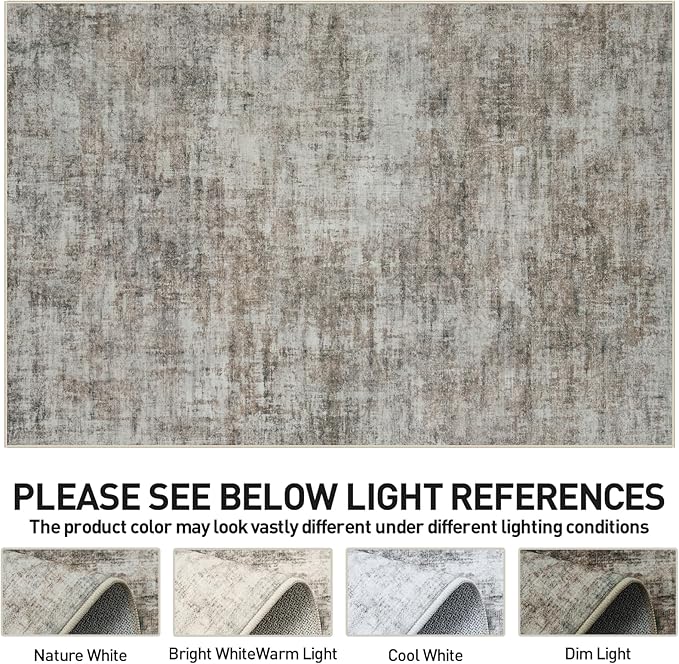 10x14 Area Rugs Washable Rug: Modern Abstract Living Room Rug Soft Anti-Skid
