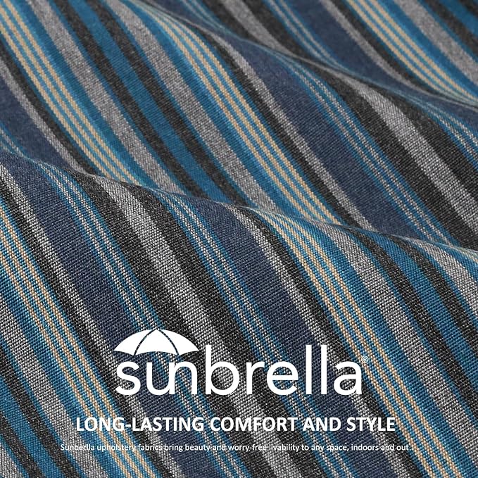 Unimatta Sunbrella Outdoor High Back Chair Cushion Seat Pads, 44 x 21 Inch