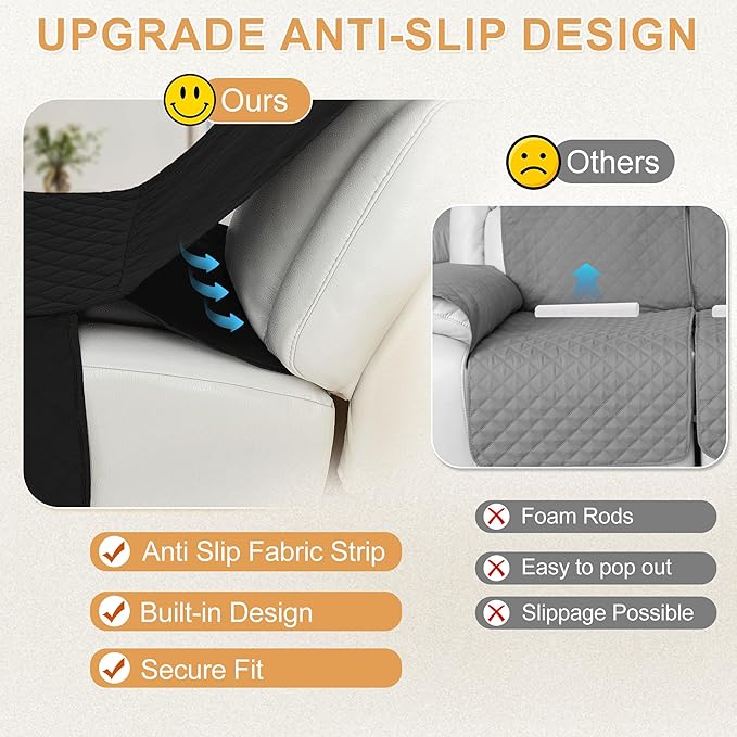 HDCAXKJ Reclining Sectional Couch Covers L Shape Recliner Sofa Middle Console