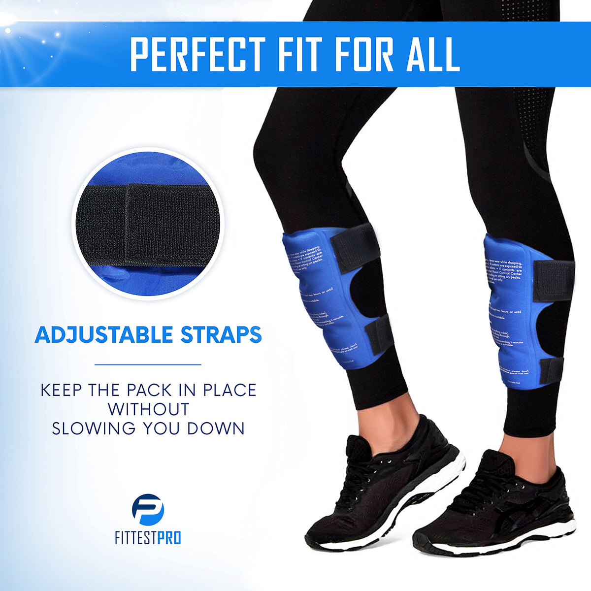 Shin Splint Ice Packs, HSA and FSA Eligible Reusable Hot and Cold Therapy Wrap | Leg or Calf Pain Relief | Advanced Soft Gel Technology | Freezable and Microwavable | Running Injuries & Recovery