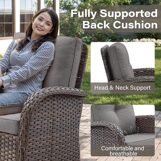 Belord 7 Piece Wicker Patio Furniture Set