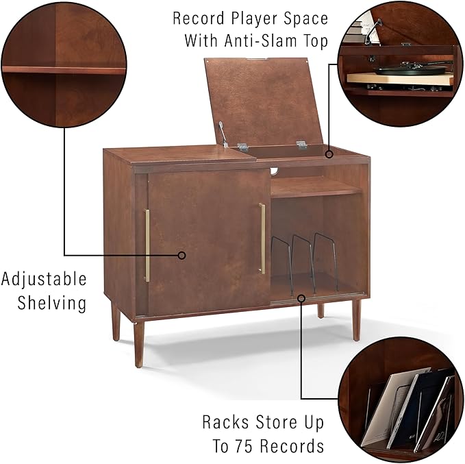 Crosley Furniture Everett Media Console and Record Player Stand