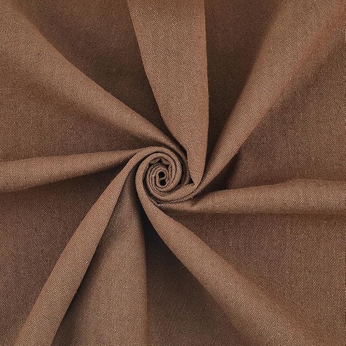 59 Inch Dark Brown Quilting Linen Type Cloth Fabric by The Yard Blend Solid