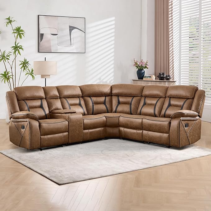 EBELLO Manual Reclining Sectional Sofa
