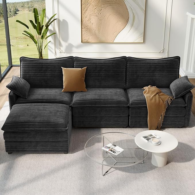 Vesgantti 108" Modular Cloud Couch, Deep Seat Sectional Sofa