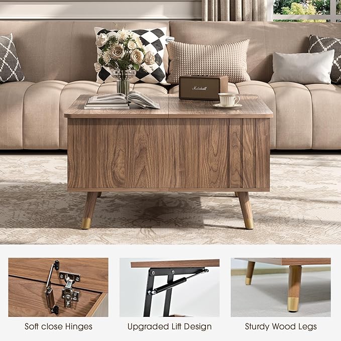 SULIVES Lift Top Coffee Table