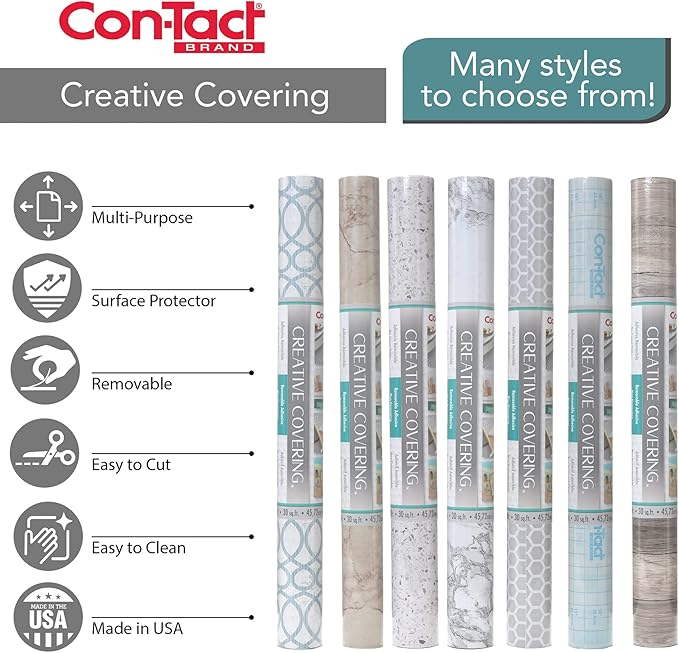 Con-Tact Brand Creative Covering, Self-Adhesive Shelf Liner, Talisman Taupe