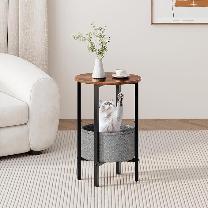 Vagusicc Round Side Table End Table