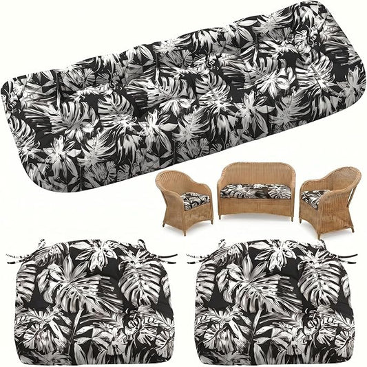 1 MIDDLE ONE Wicker Chair Cushions 3 Pieces Set