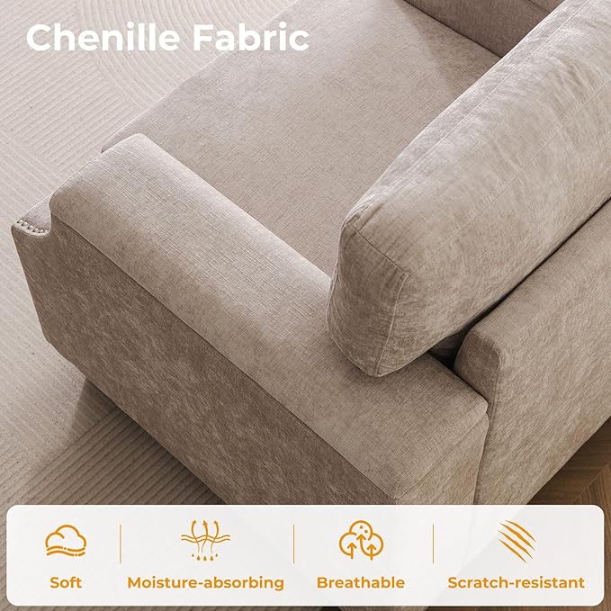 Oversized Accent Chair with Seat Storage, Comfy Living Room Chairs with Armrest