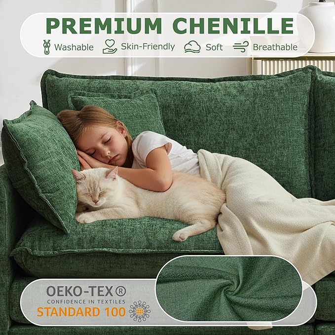 78” Modular Sectional Sofa, L Shaped Cloud Couch