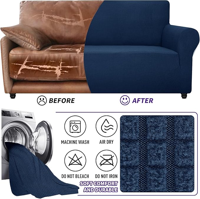 ZNSAYOTX Super Stretch Couch Cover Universal Sofa Covers