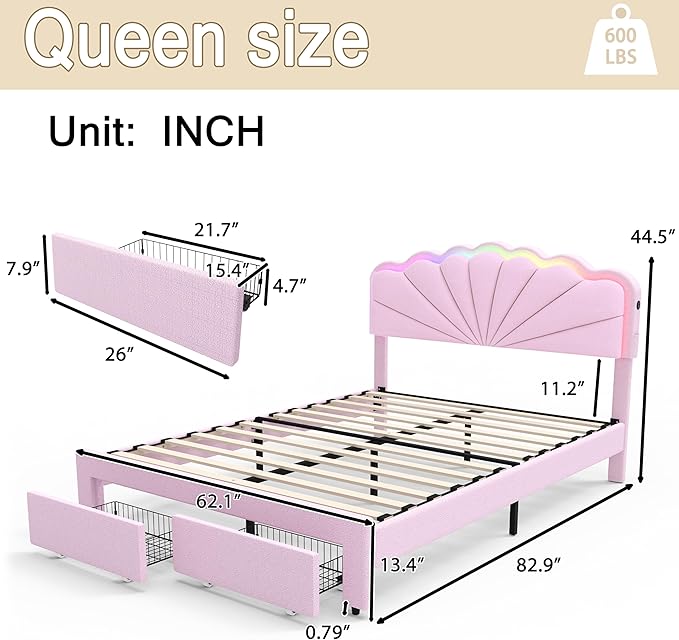 Queen Upholstered Children’s Bed
