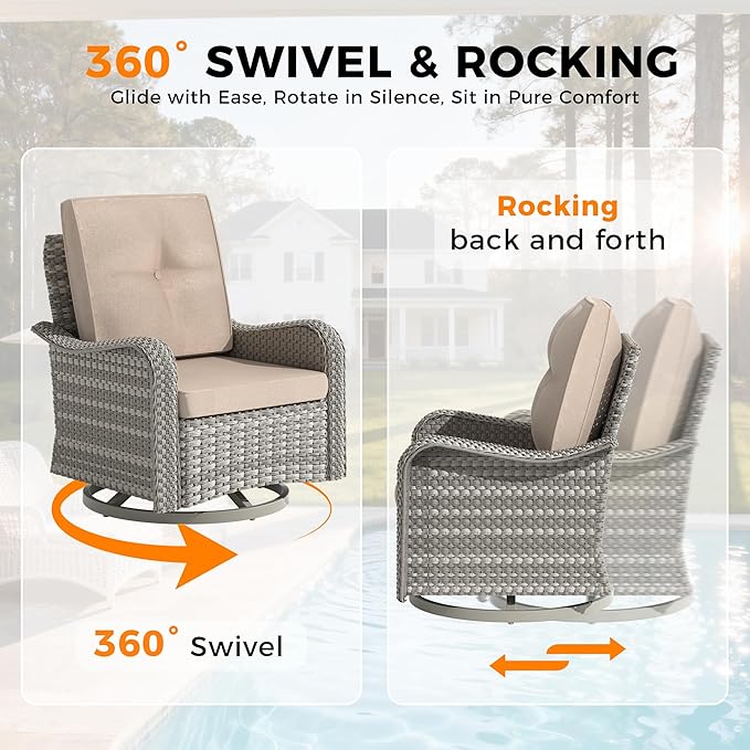 8-Seat Outdoor Wicker Patio Furniture Set