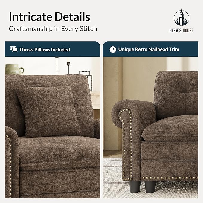 HERA'S HOUSE 2 Pieces Modular Sectional Sofa Sets, Oversized Couch Set