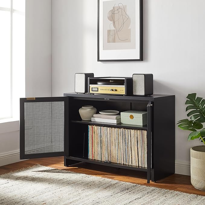 Crosley Furniture Kenji Media Console, Record Player Stand