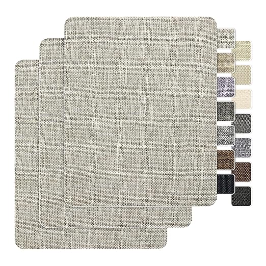 BESEZX Linen Fabric Repair Patch，3 PCS 9 * 11 Inch Self-Adhesive Couch Fabric