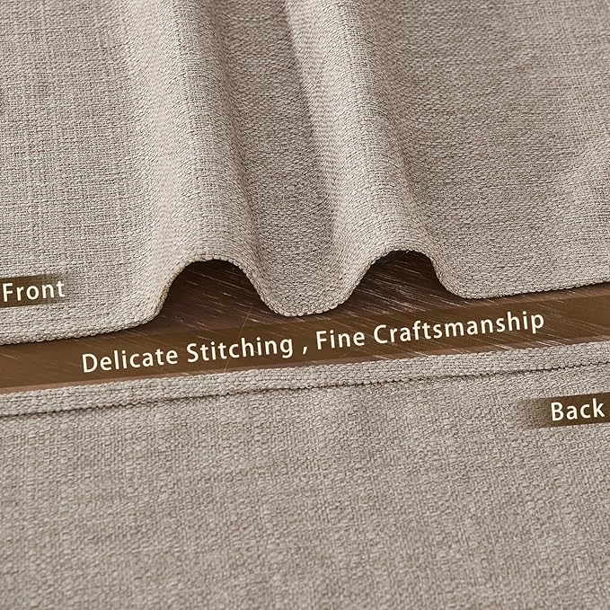 BALCONY & FALCON Placemats Set of 6 Faux Linen Cloth Place Mats Washable