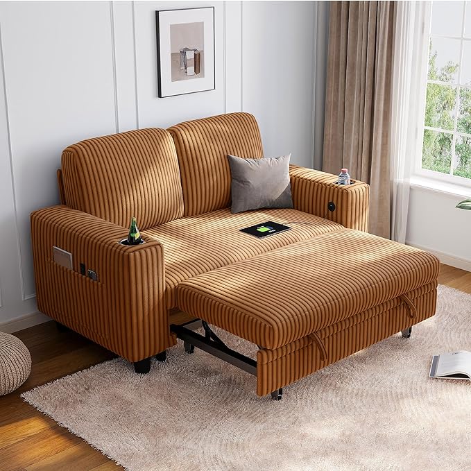 LINSY HOME Sectional Sleeper Sofa Pull Out Couches