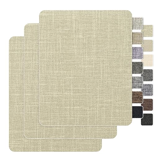 BESEZX Linen Fabric Repair Patch，3 PCS 9 * 11 Inch Self-Adhesive Couch Fabric