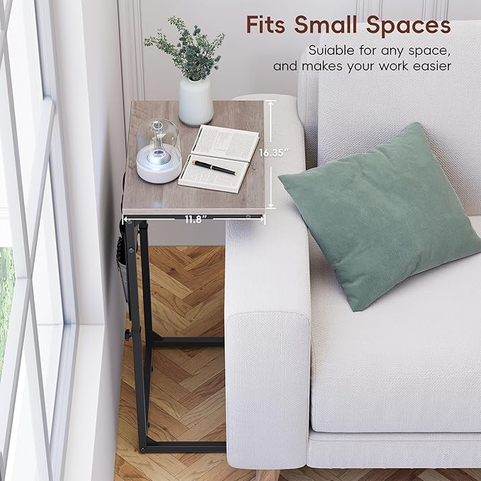 Vagusicc C-Shaped End Table Set of 2