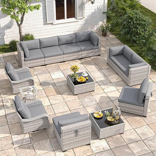 10-Seat Modern Patio Furniture Set