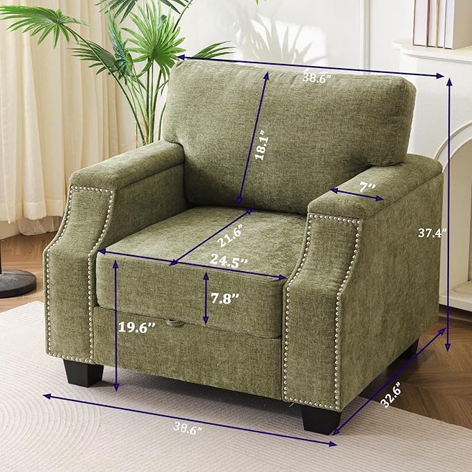 Oversized Accent Chair Set of 2