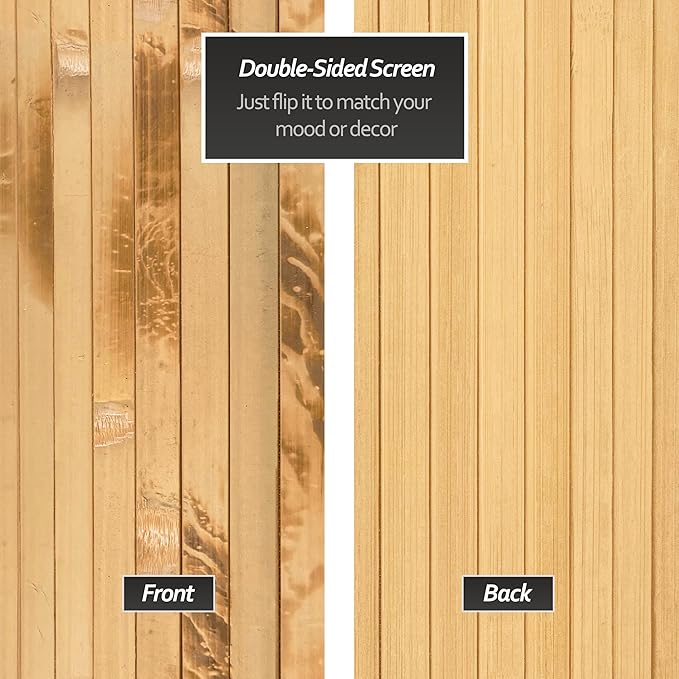 7 ft. Tall Reversible Bamboo Wave Screen