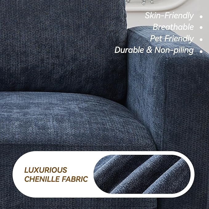 44.2" Chenille Oversized Chair