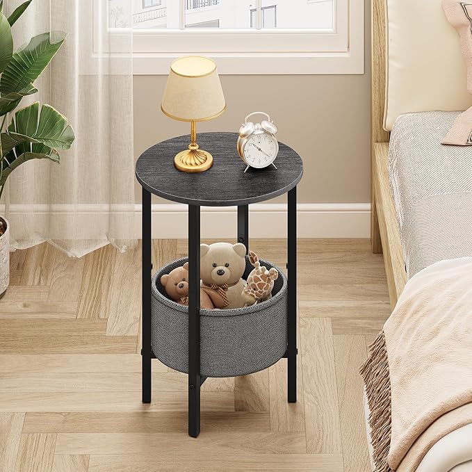 Vagusicc Round Side Table End Table