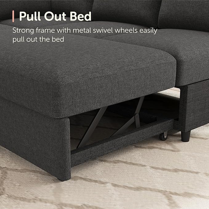 HONBAY Sectional Sleeper Sofa
