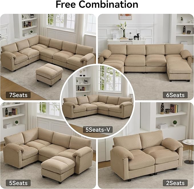 87'' U-Shaped Sectional Sofa