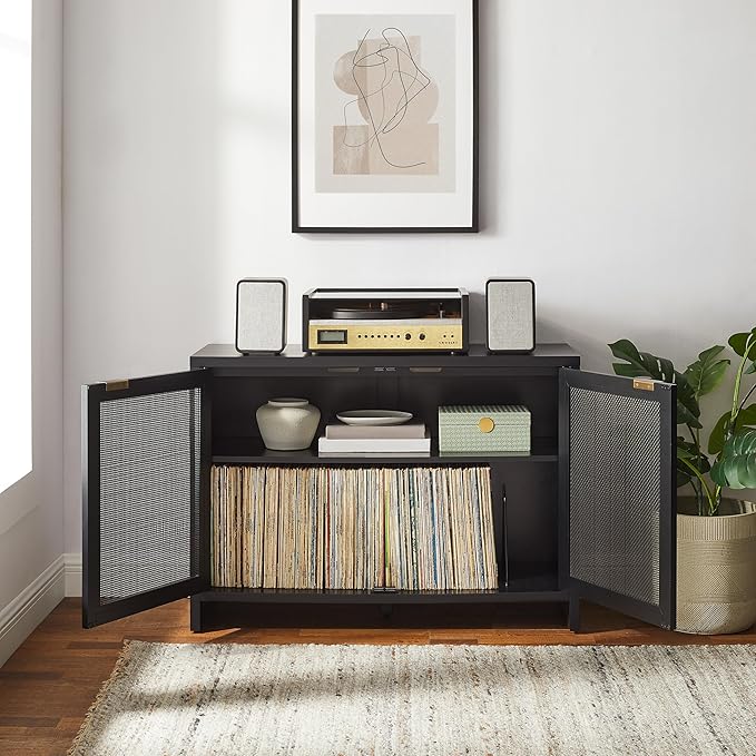 Crosley Furniture Kenji Media Console, Record Player Stand