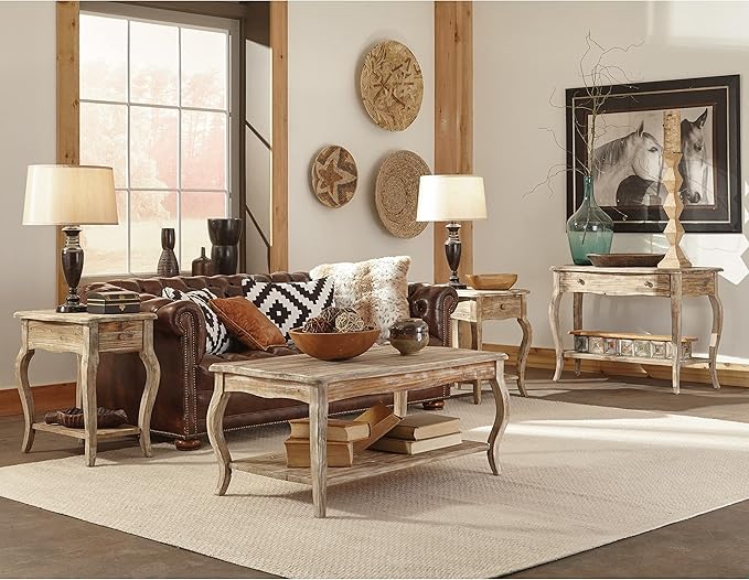 Rustic Reclaimed Wood Accent Table