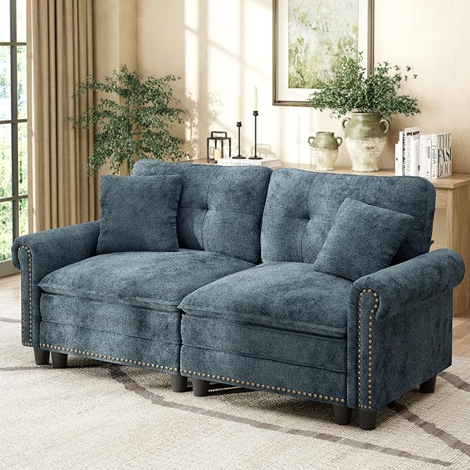 HERA'S HOUSE 73.2" Mid-Century Modern Loveseat, Oversized Sectional Couch