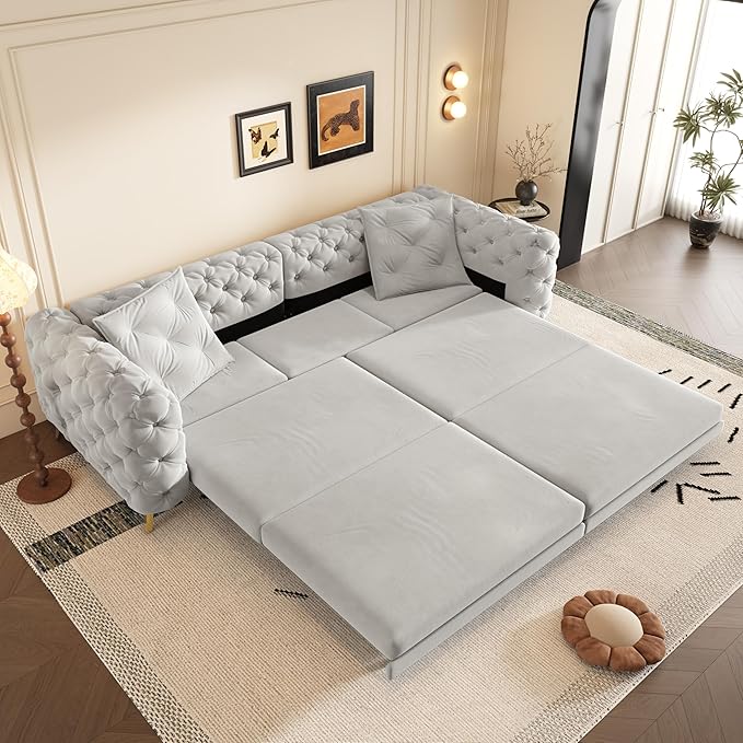 97.7" Convertible Queen Sleeper Sofa
