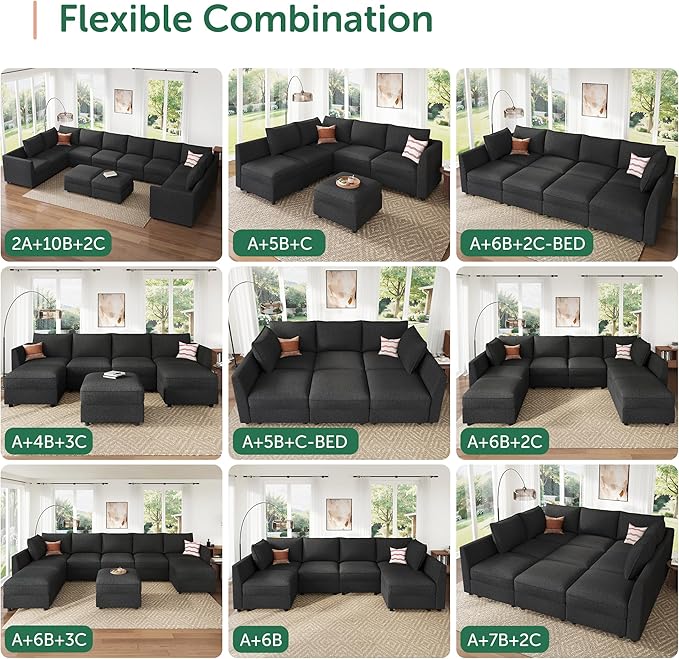 HONBAY Modular Sectional Sofa Couch