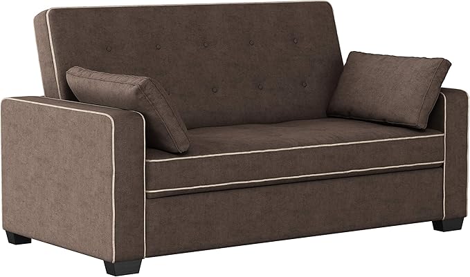 Serta Ainsley 72.6" Convertible Sleeper Sofa, Queen Size, Dreamcoil Comfort